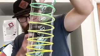 Amazing slinky bubble skills……