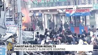 Pakistan election results_ Protests against slow vote counting.