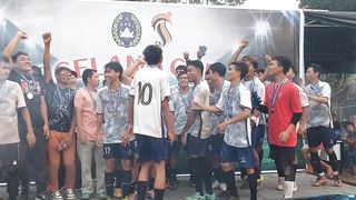 celebrating 1st place in football