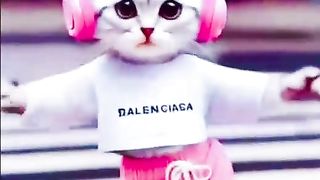 Dancing cat fabulously