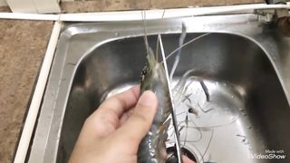 Cara siang udang galah