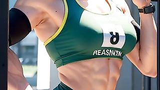 AI LookBook Muscle Girl ｜ Girl Flexing Biceps ｜ Female Biceps ｜ #femalebodybuilder #femalefitness(8)