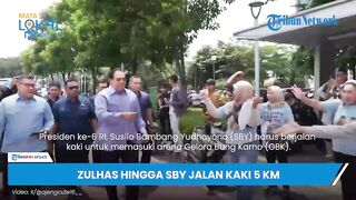 Zulhas hingga SBY Jalan Kaki 5 Kilometer untuk Sampai di GBK Hadiri Kampanye Akbar Prabowo-Gibran