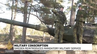 Sweden reintroduces mandatory military service.