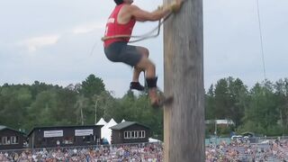 Speed climbing takes guts,