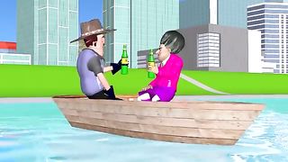 Scary Teacher 3D Ice Scream 4 Rescue Miss T and Hello Neighbor - Siren Head Coffin Dance Compilation
