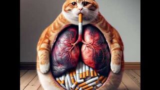 GINGER CAT SMOKE ????AND GET LUNG CANCER