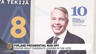 Finland votes in run-off for new president.