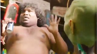 Funny movie scene. Alien funny scene. Alien help the boy to impress his girl.