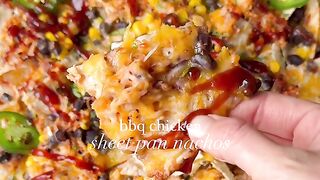 BBQ Chicken Sheet pan Nachos