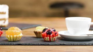 Tea and cakes in a cafe