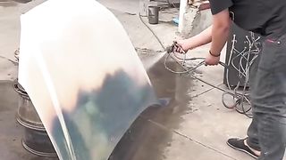 This is how to paint car parts.