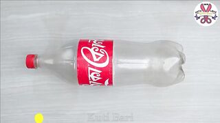 Plastic bottle flower vase