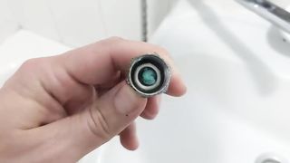 Stick a sponge in the shower hose and a miracle will happen.