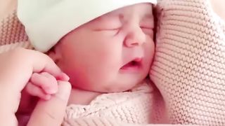 Adorable newborn baby