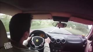 Guy Almost Ruins Ferrari During Test Drive