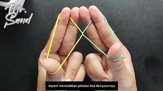Trik Memisahkan 2 Karet Yang Terkait - Sehari jago sulap Easy Rubber Band Magic Trick With Finger