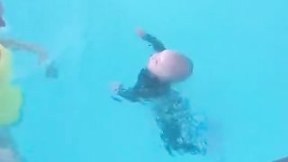 ℹ️ INFANT SURVIVAL SWIM LESSON | Throwing baby in