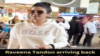 Raveena Tandon arriving back to the bay from Chandigarh #raveenatandon #short #shorts #trending #viral #bollywood #viralshorts