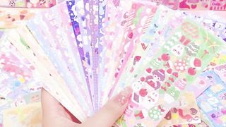 10-100Pcs Kawaii Handbook Stickers Cartoon Collage Laser Sticker DIY Decorative Scrapbooking journals Stationery School Supplies