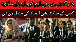 After the meeting with Imran Khan, Aleema Khan, Barrister Gohar Khan, Hamid Khan, Ali Zafar and others held a big press conference.