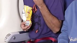 FUNNY PASSANGER EATING