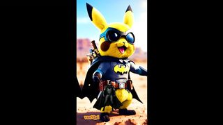 superheroes but cowboy pikacu