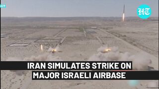 Iran To Join Hamas In Gaza_ Tehran Simulates Missile Strike On Israeli Base Home To U.S. F-35 Jets.