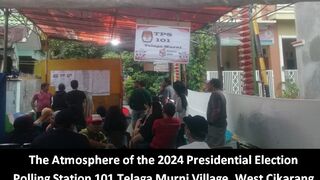 The Atmosphere of the 2024 Presidential Election Polling Station 101 Telaga Murni Village, West Cikarang
