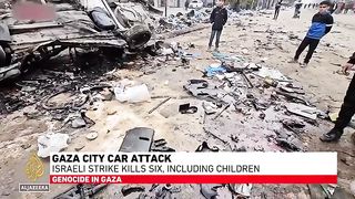 Gaza city car attack: Israeli strike kills six, including children