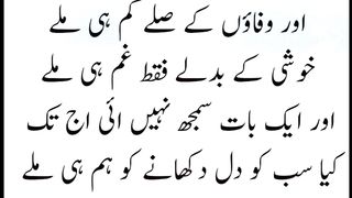 اور وفاؤں کے صلے کم ہی ملے