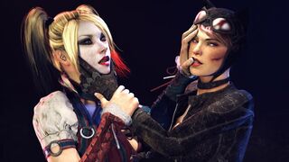 Catwoman and Harley Quinn  Aggressive Takedowns