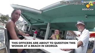 BODYCAM_ WOMAN ARRESTED For PLAYING WlTH HERSELF On The Beach