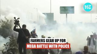 Farmers Battle Drone-Dropped Teargas With Kites; Arm Themselves With Wet Sacks & Face Masks _ Watch.