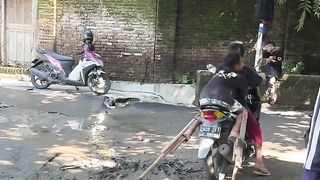 Long Legs in Motorcycle