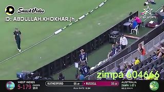 Andre Russell batting against zampa