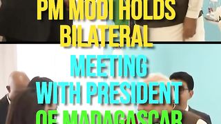 PM Modi Holds Bilateral Meeting With President of Madagascar In Dubai.