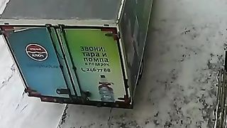 The consequences of water poured on the sidewalk in winter