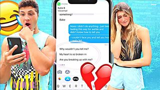 BREAKING UP WITH MY GIRLFRIEND THROUGH TEXT PRANK! *SHOCKING*