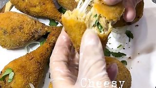 Cheesy Chicken Potato Drumsticks
