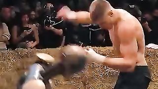 Robot fight vs human