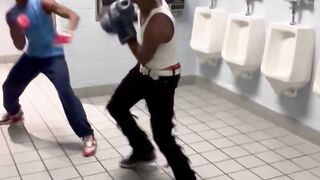 cuh nem fighting inna bathroom cuh