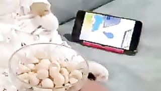 Kocheng Mbuuul Sedang Menikmati Tontonan