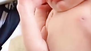 Babies funny reaction