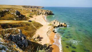 Crimea, north of the Kerch Peninsula. Karalarsky Nature Park