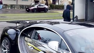 This car literally reflects your success.#BUGATTI #Chrome #Car #Success Video: