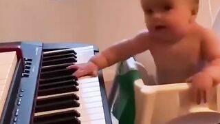 Baby's funny moment