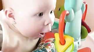 Exciting moments of little angels