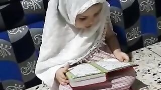 Cute baby is reading Quran|Quran