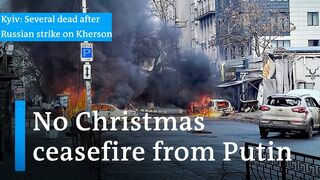Kherson Christmas shoppers hit with deadly Russian shelling